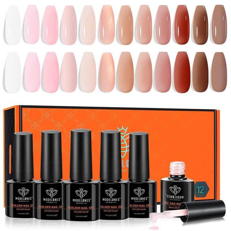 Nude Reddish 8-in-1 Builder Gel Set