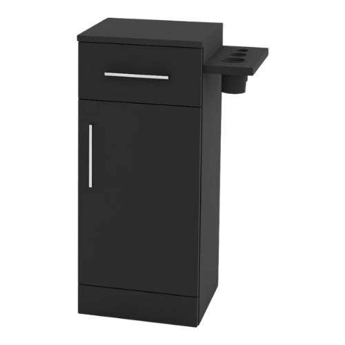 Free Standing Styling Station with Side-Mount Appliance Holder