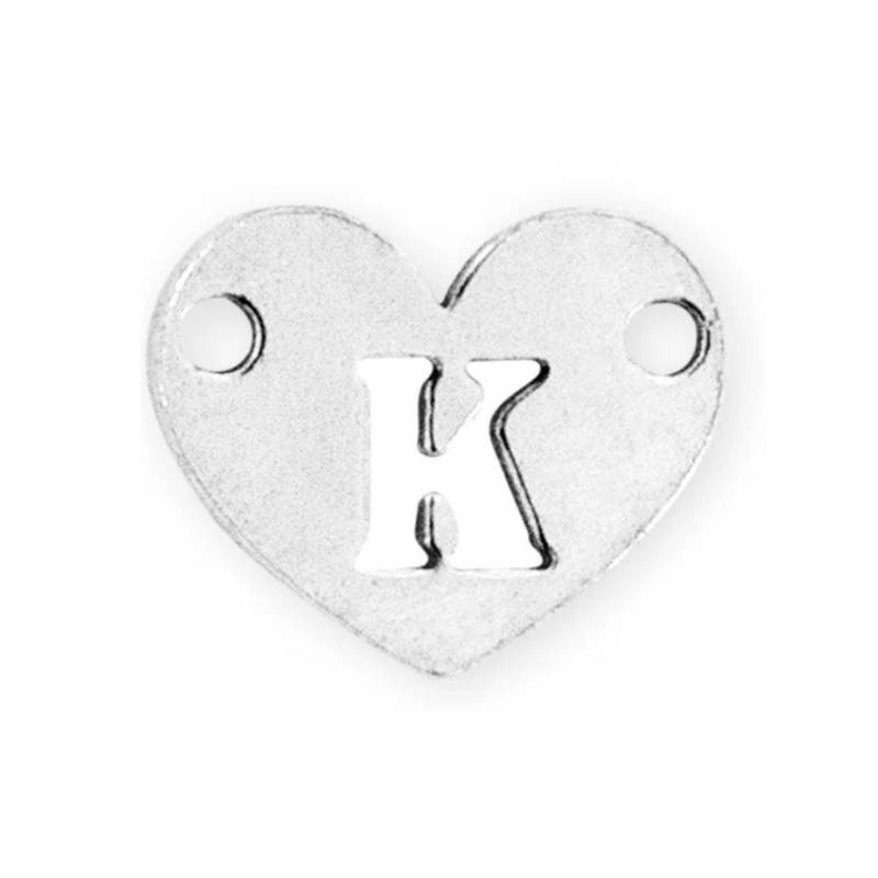 SS Initial Heart Connector 4pk