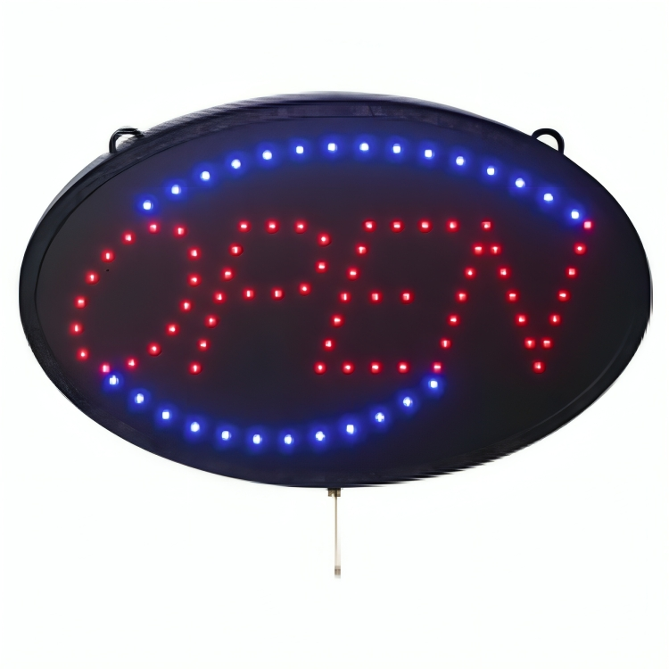 Oval LED Open Sign
