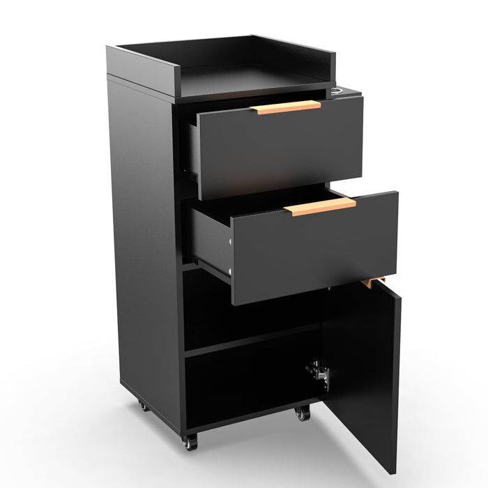 ST-2001 Wooden Mobile Salon Trolley Cart