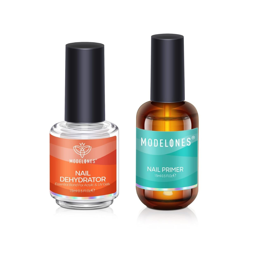 MODELONES HEMA Free Non Acid Nail Primer and Nail Dehydrator Duo Set