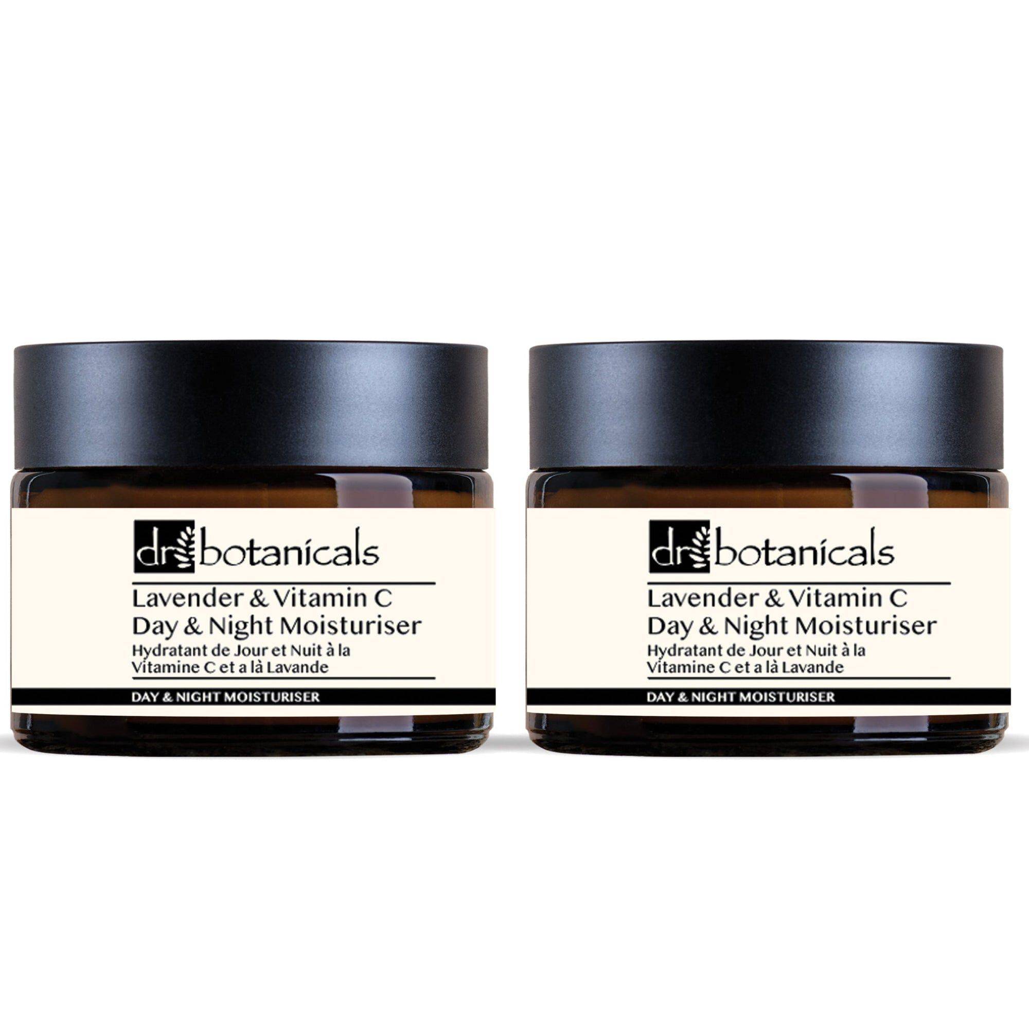 Lavender & Vitamin C Day & Night Moisturiser 50ml - Twin Value Savings