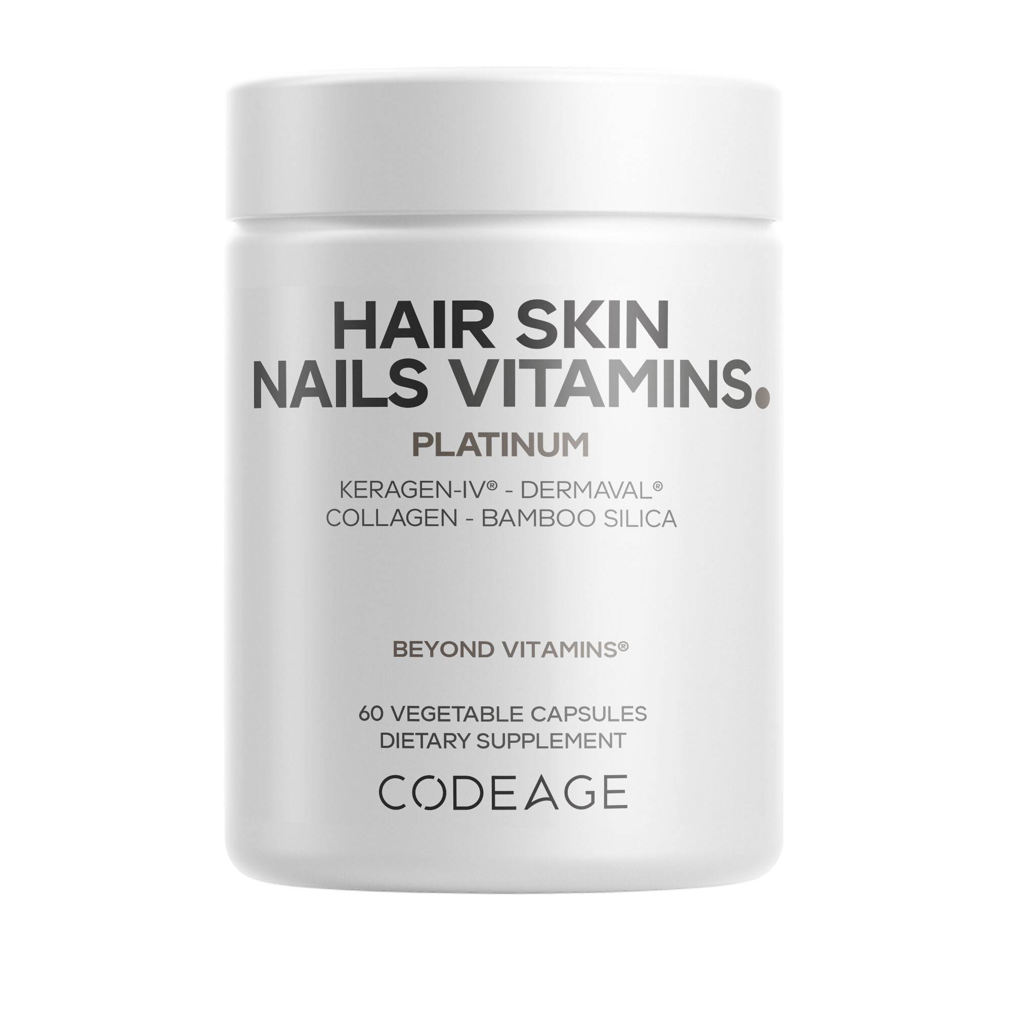 Hair Skin Nails Vitamins Platinum - Hair Fall, Skin, Moisture