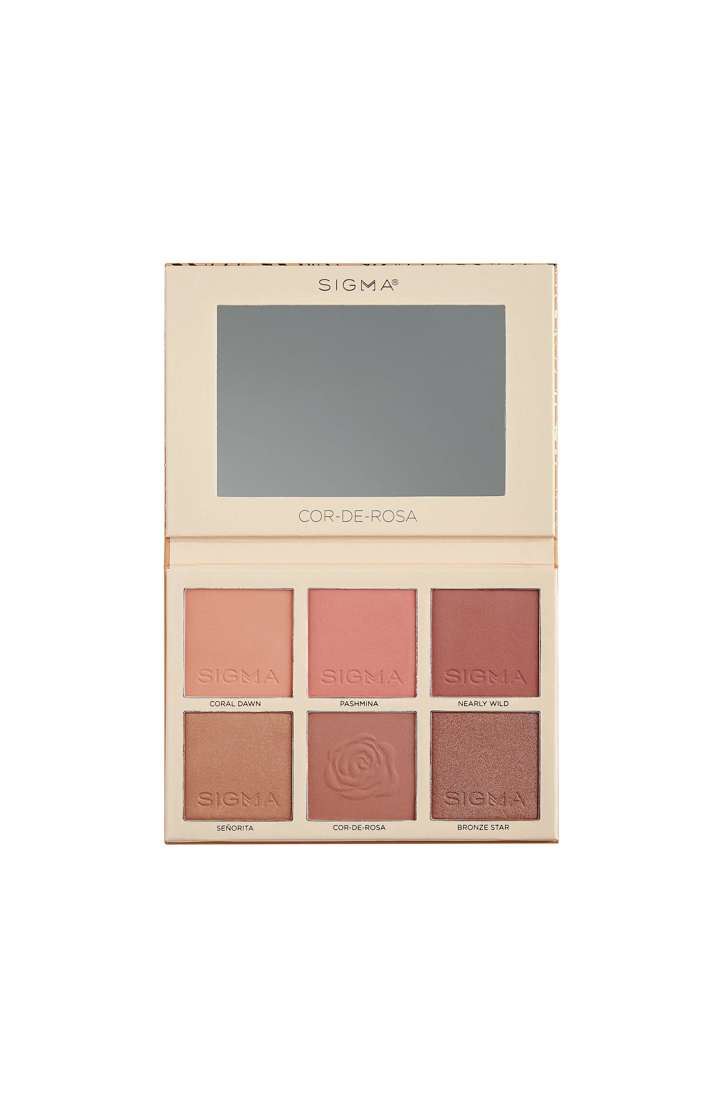 Sigma Beauty Blush Palette – 6 Rouge-Töne Matte & Schimmernd – Universal Für Jeden Hautton, Mit Spiegel