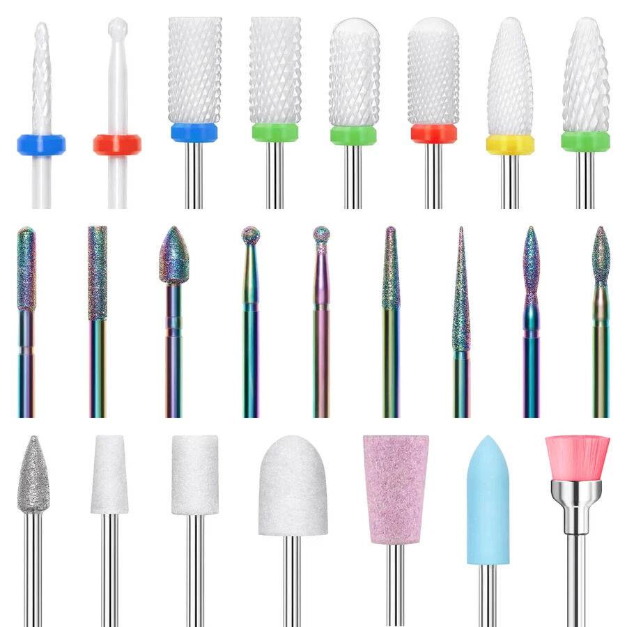 24Pcs Nail Drill Bits Set