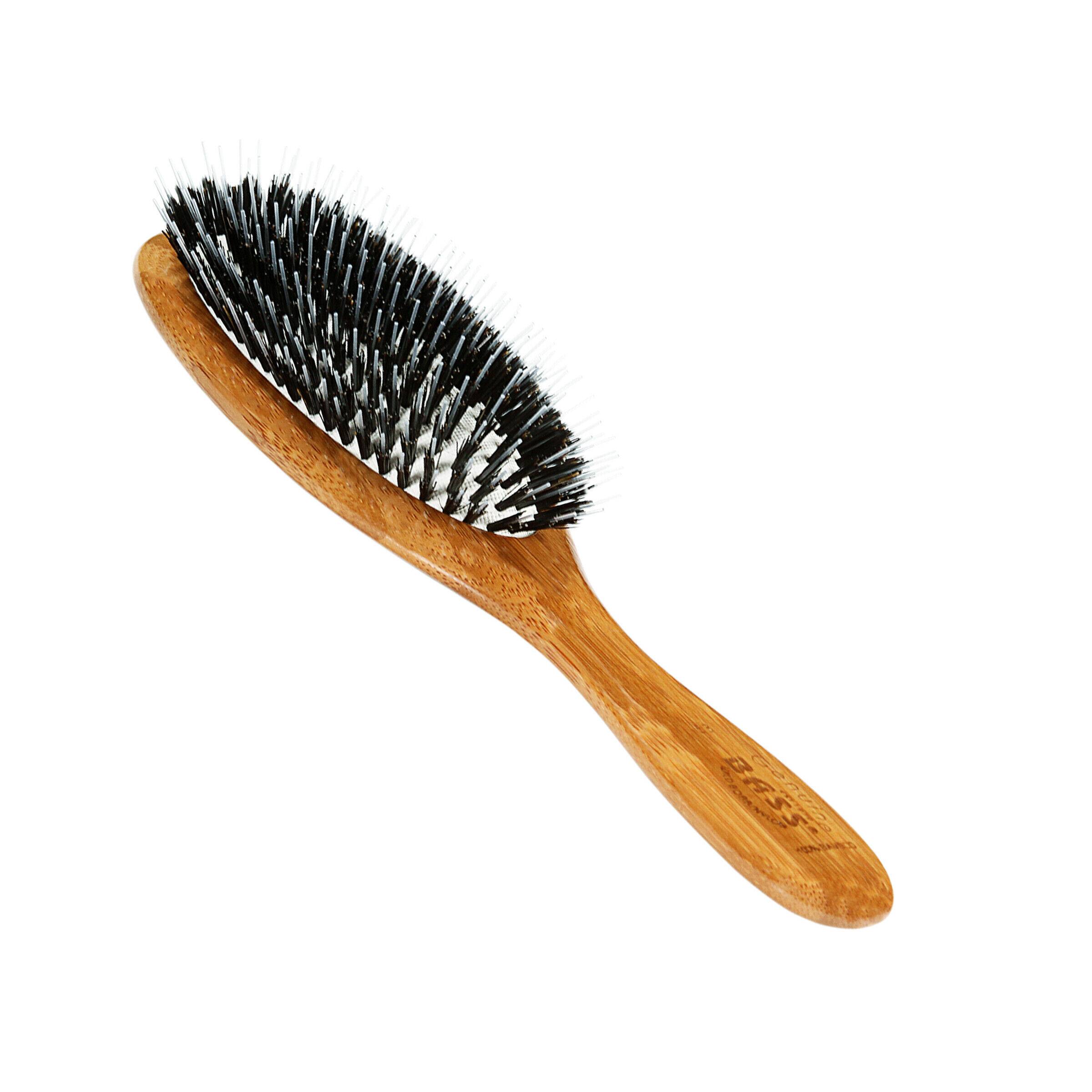 Shine&Condition Pure Natural Boar+Nylon Pin, Bamboo Handle Med. Oval