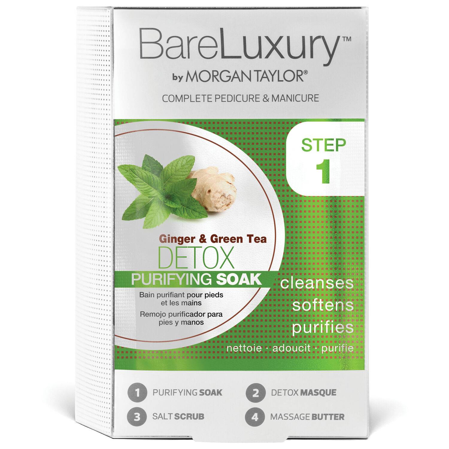 BareLuxury Detox Purifying Soak, Ginger Green Tea 4PK