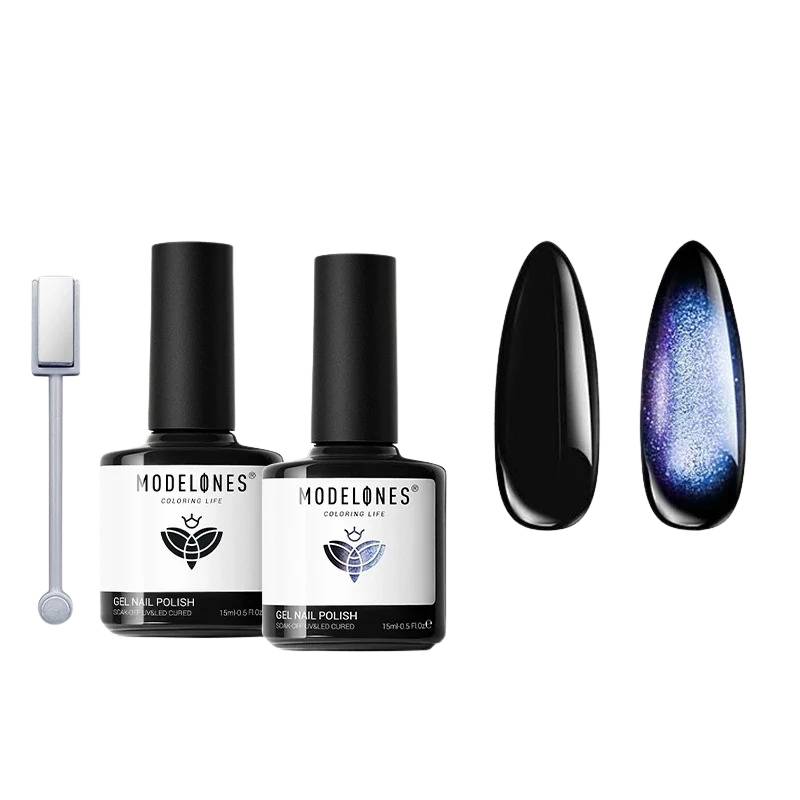 Cat Eye Gel Nail Polish Duo