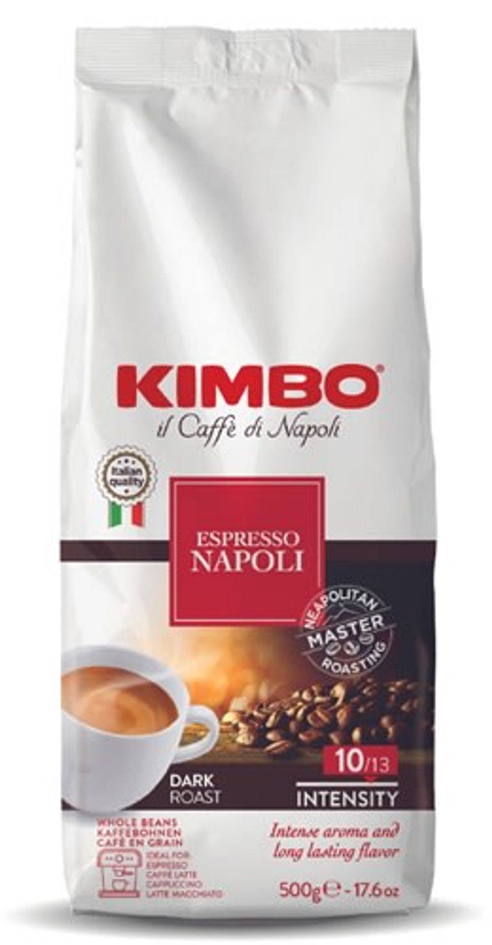 Espresso Napoli Whole Beans Coffee 17.6oz/500g (Pack of 2)