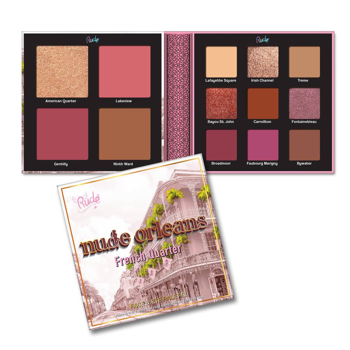 RUDE Nude Orleans Face & Eye Palette main image 0