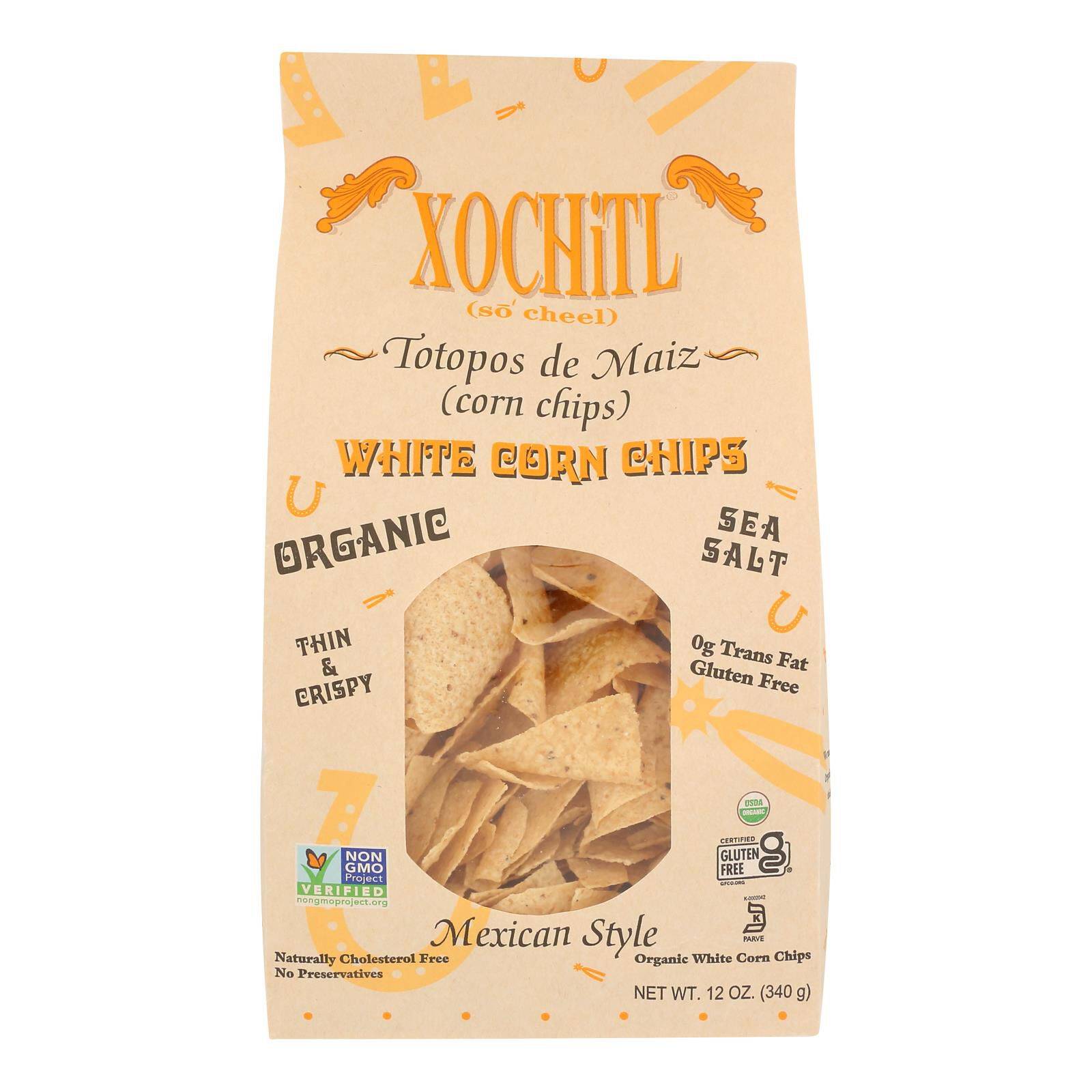 Mexican Style Unique White Corn Chips - Case Of 10, 12 Oz