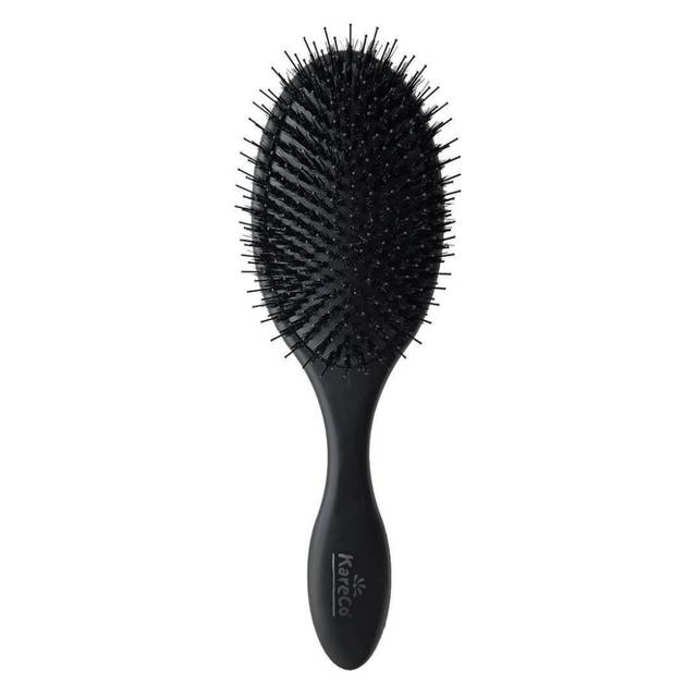 Dual Bristles Black Paddle Brush