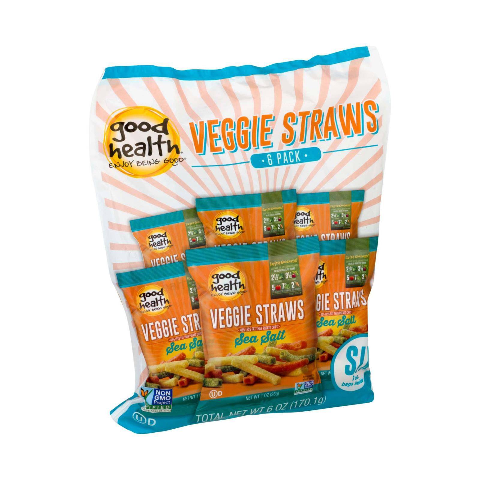 Veggie Straws - Sea Salt - Case Of 8, 1 Oz
