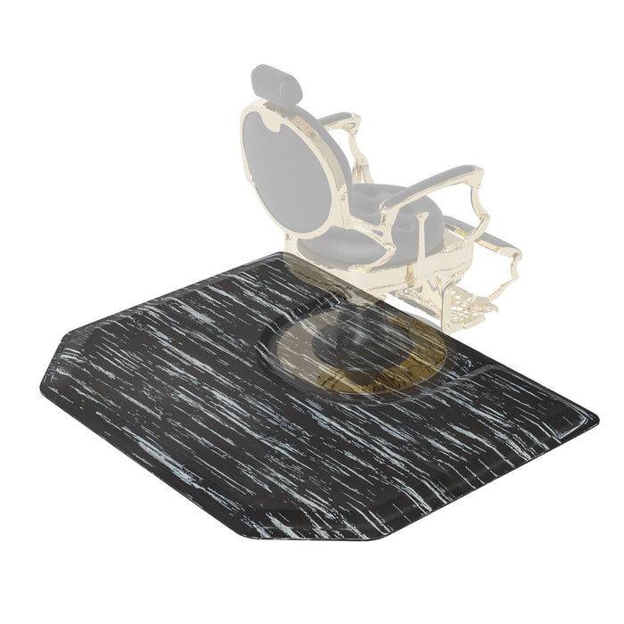 4'x5' Anti Fatigue Mat Hexagon Barber Mat for Round Base Styling Chair