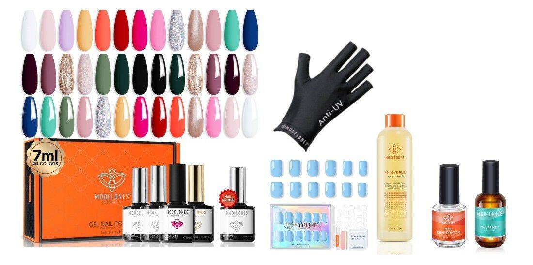 20-Shade Gel Collection with Demo Press-On