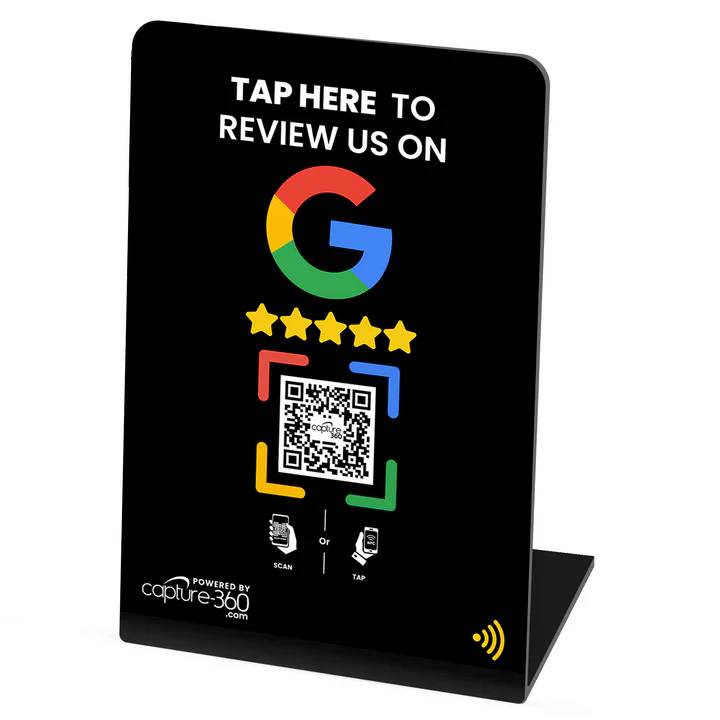 Google Review NFC Stands in Black