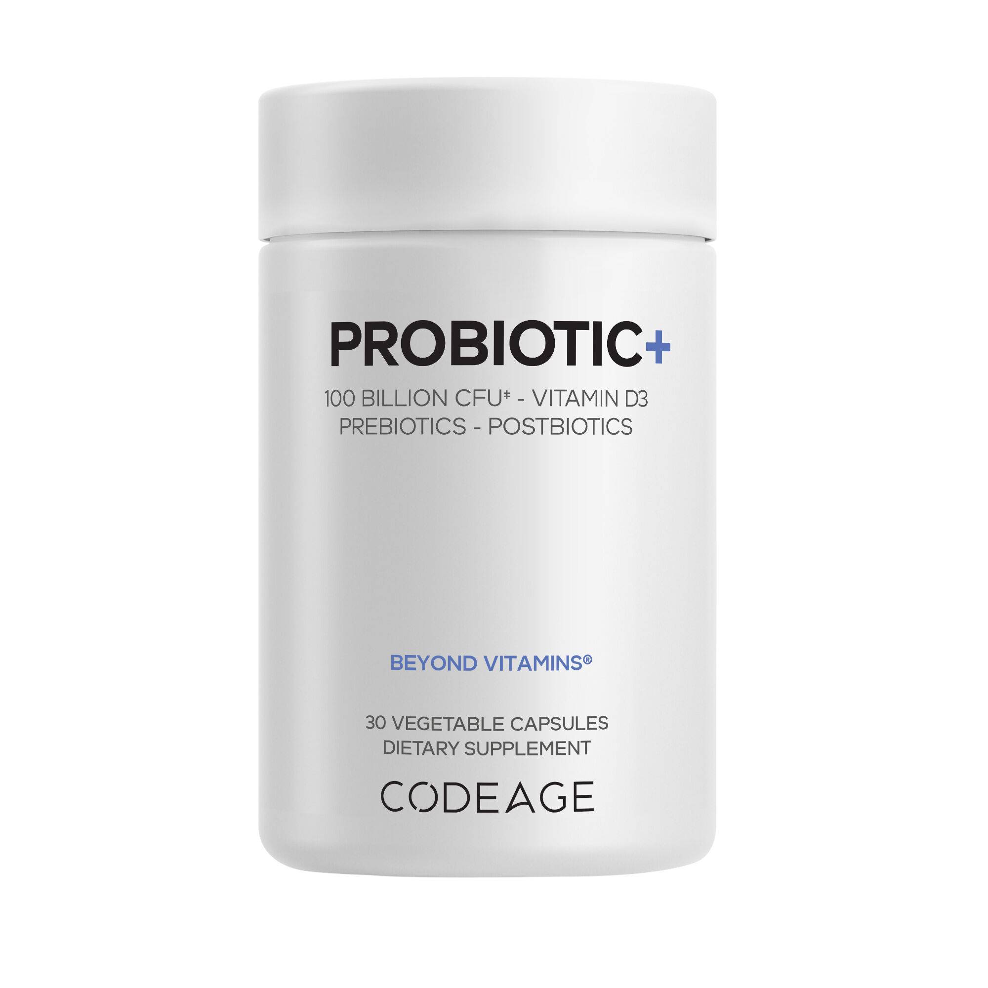 Probiotic+ 100 Billion CFU Supplement - Vitamin D3, Zinc - Men & Women