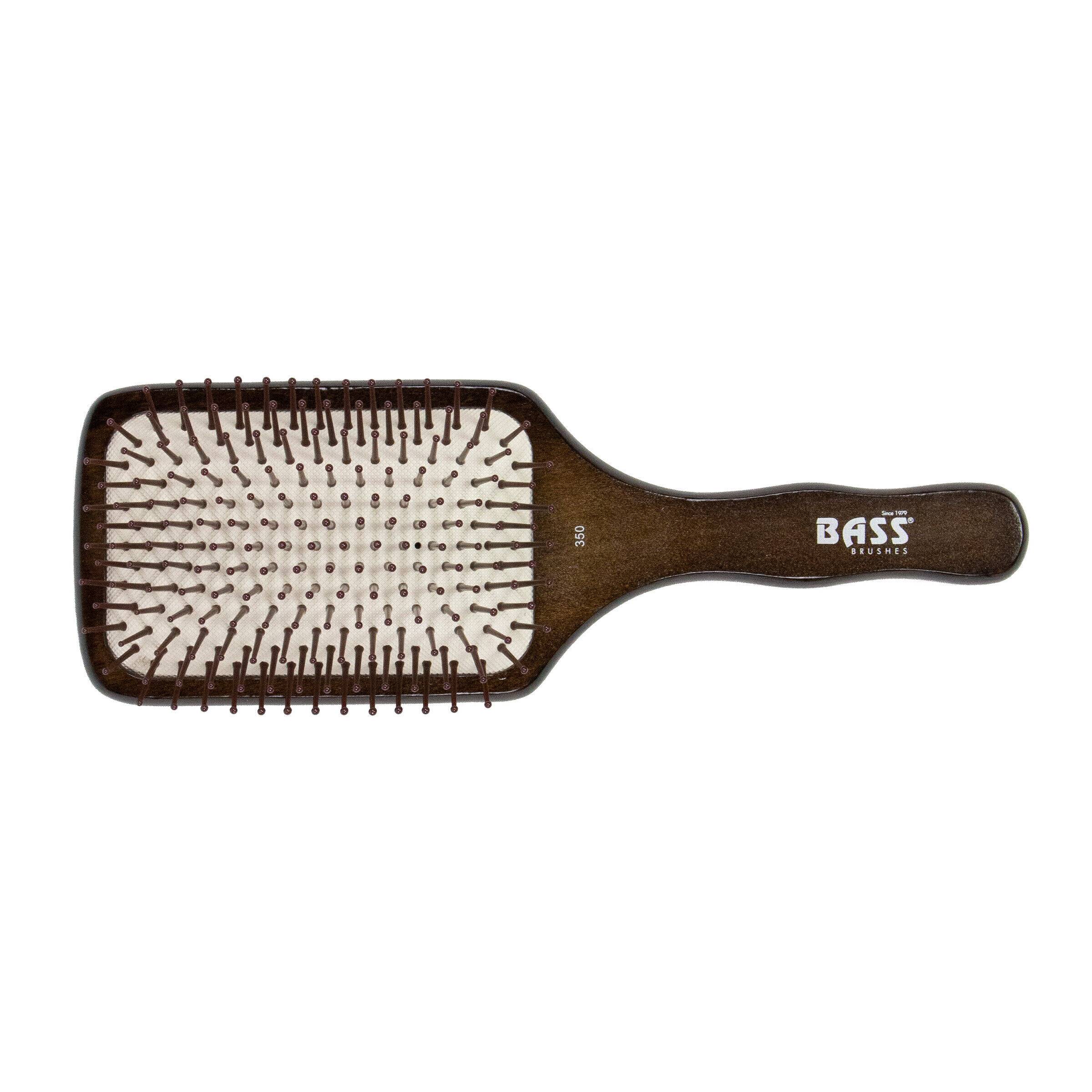 Style&Detangle Nylon Pin Solid Beech Wood Handle Large Paddle