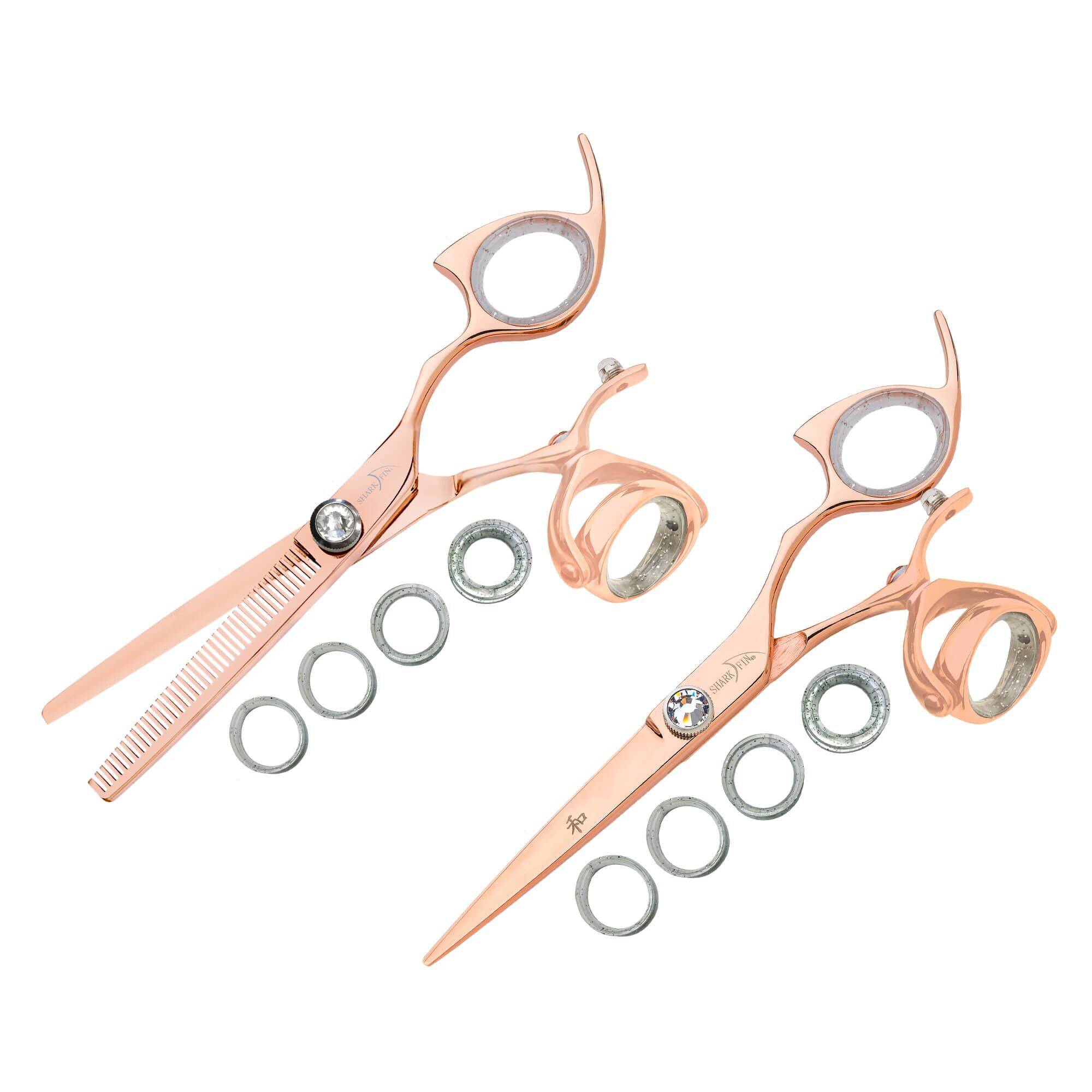 Right Hand 40 Tooth Super Swivel Rose Gold Blender + Cutting Shear