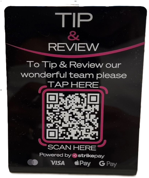 Tip & Review Sign