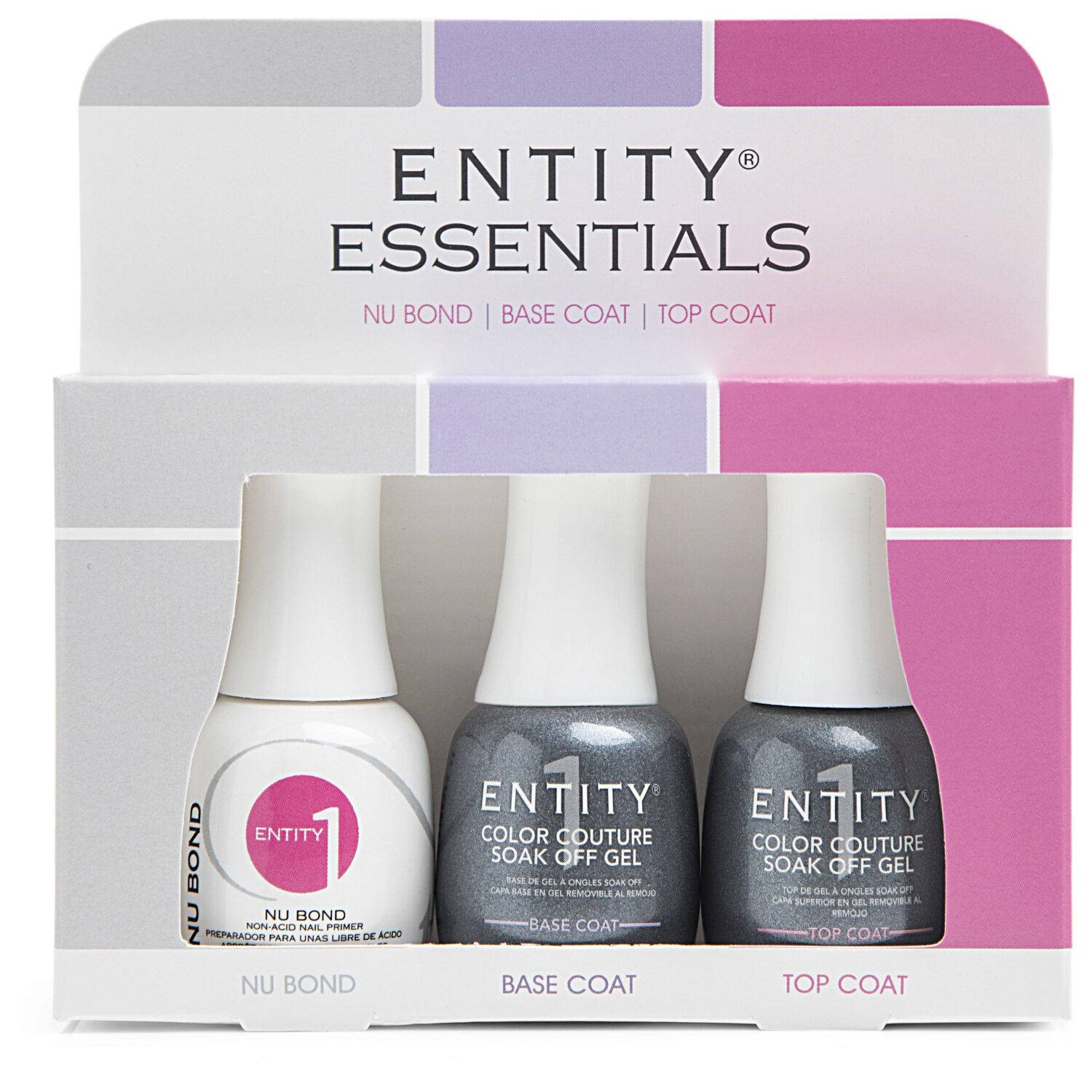 Entity Essentials 3 Pack (Nu Bond, Base Coat, Top Coat), 0.5 fl oz.