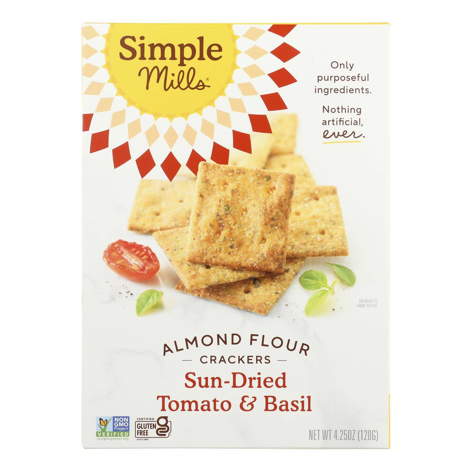 Nothing Artificial Almond Flour Crackers - Case Of 6, 4.25 Oz