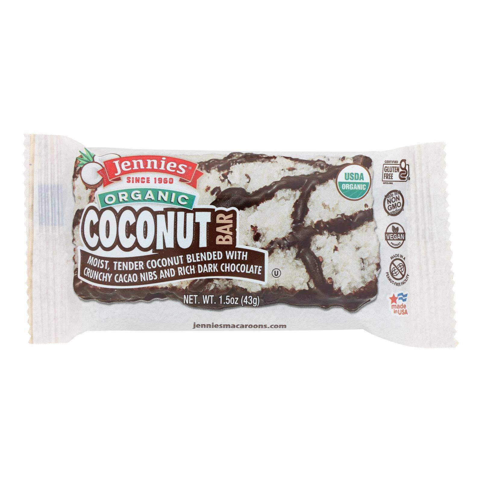 Organic Cacao Powder Coconut Bar - Case Of 12, 1.5 Oz
