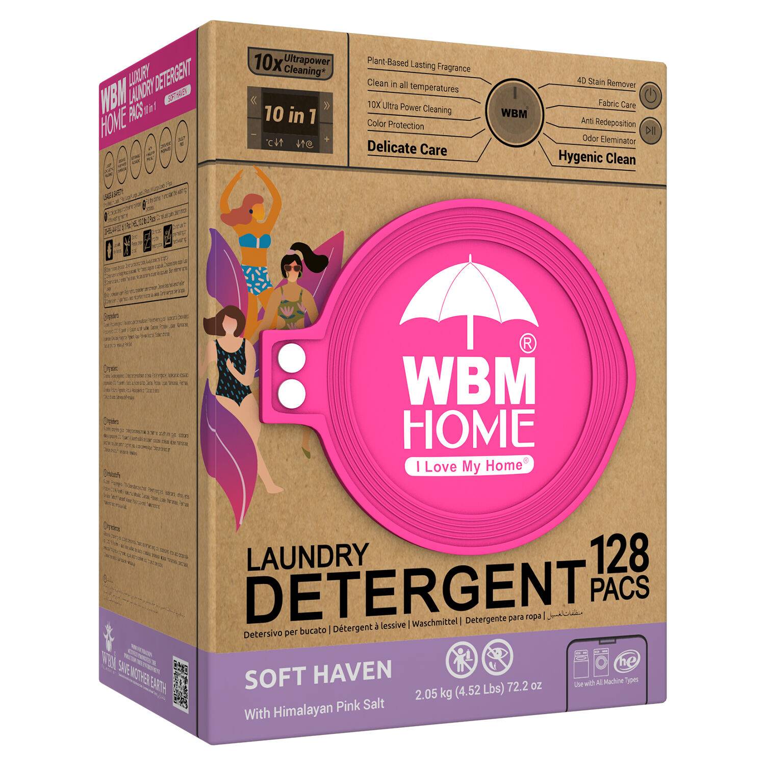 WBM Home Laundry Pods, 128 Count| Specially Designed for Undergarment