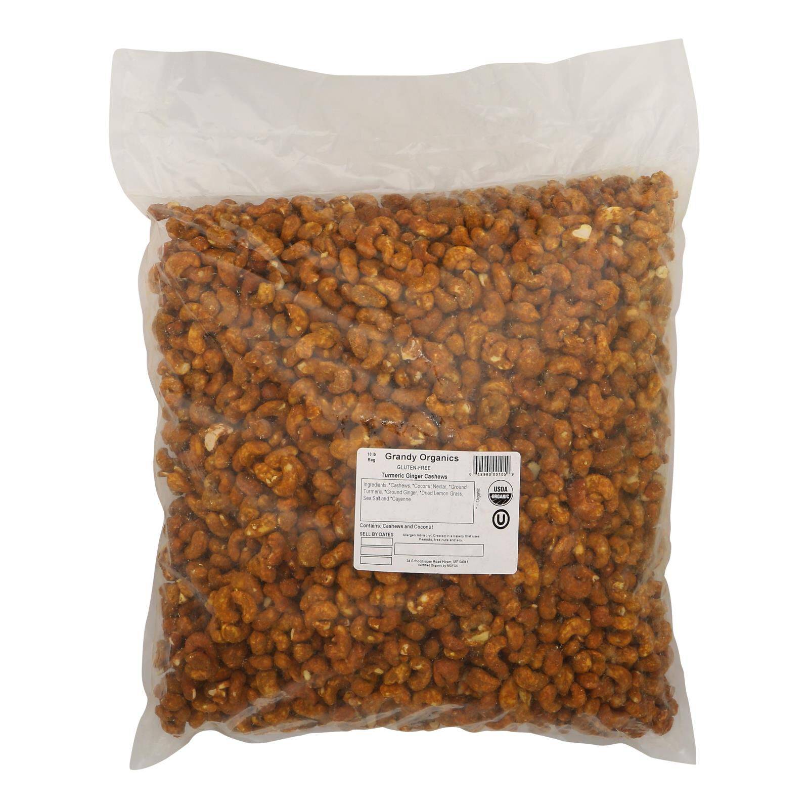 Organic Turmeric Ginger Cashews - 10 Lb