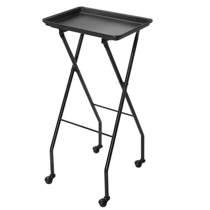 ST1401 Foldable Rolling Salon Tray Trolley Cart on Wheels