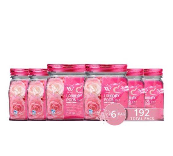 WBM Home 5-in-1 Laundry Detergent Pods, Rose Scent - 32 Pods/Pk