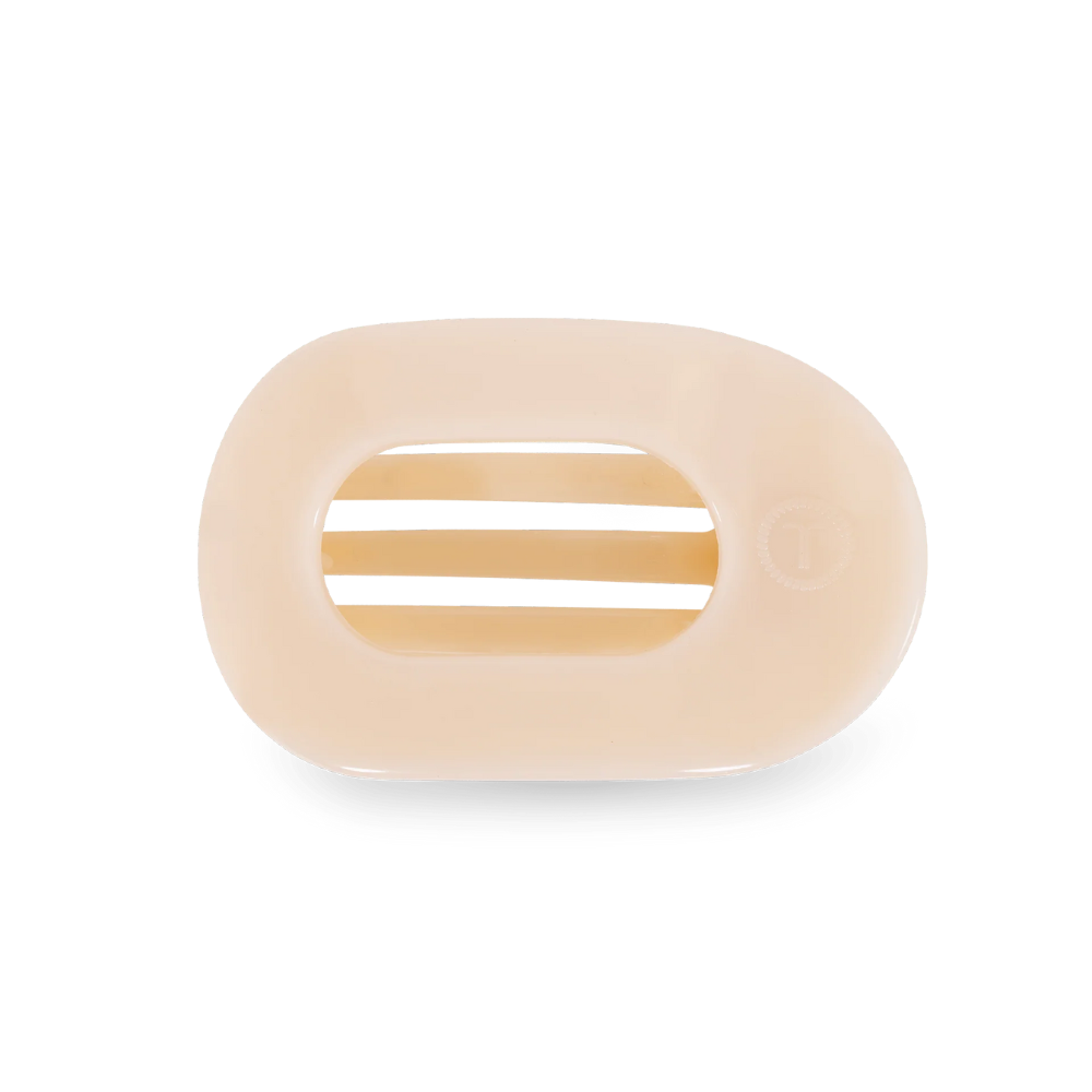 Flat Round Almond Beige Hair Clip