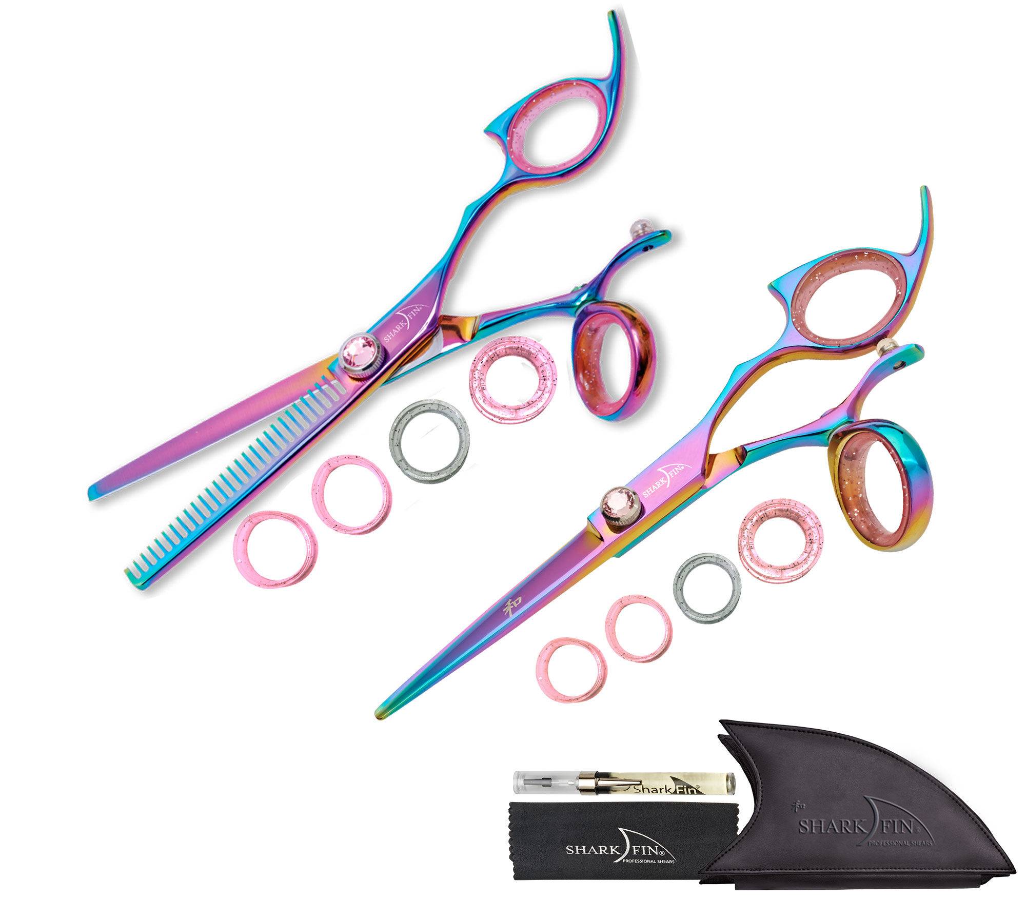 28 Tooth Thinner Swivel Rainbow + Cutting Shear Set
