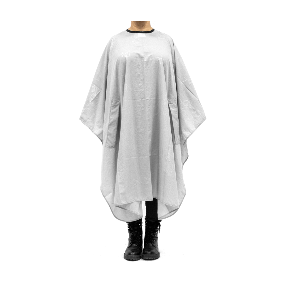 Baroque Design Embossed Nylon Cape