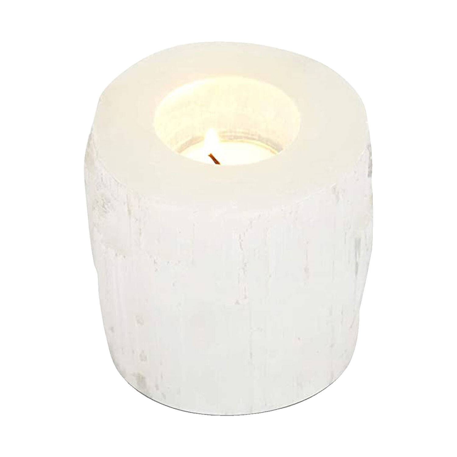 Himalayan Glow Selenite Crystal Candle Holder