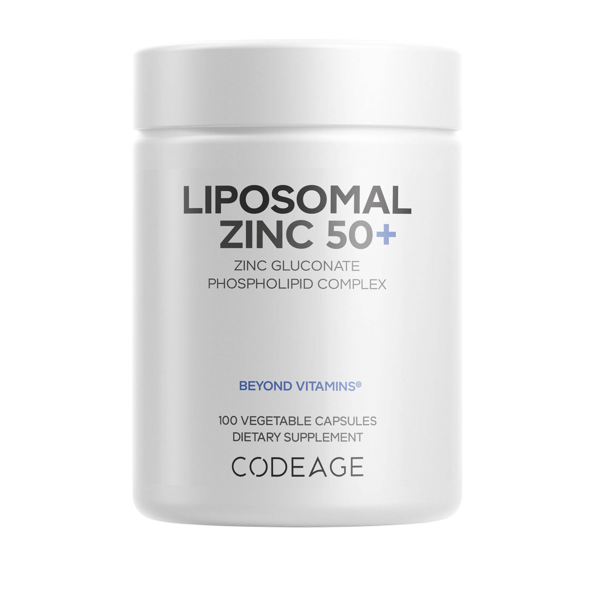 Liposomal Zinc 50+ Supplement - Zinc Gluconate Phospholipid Complex