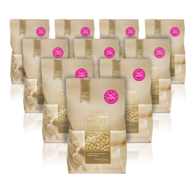 Hard Wax White Chocolate (No Scent) 35.2oz - 10 Bags