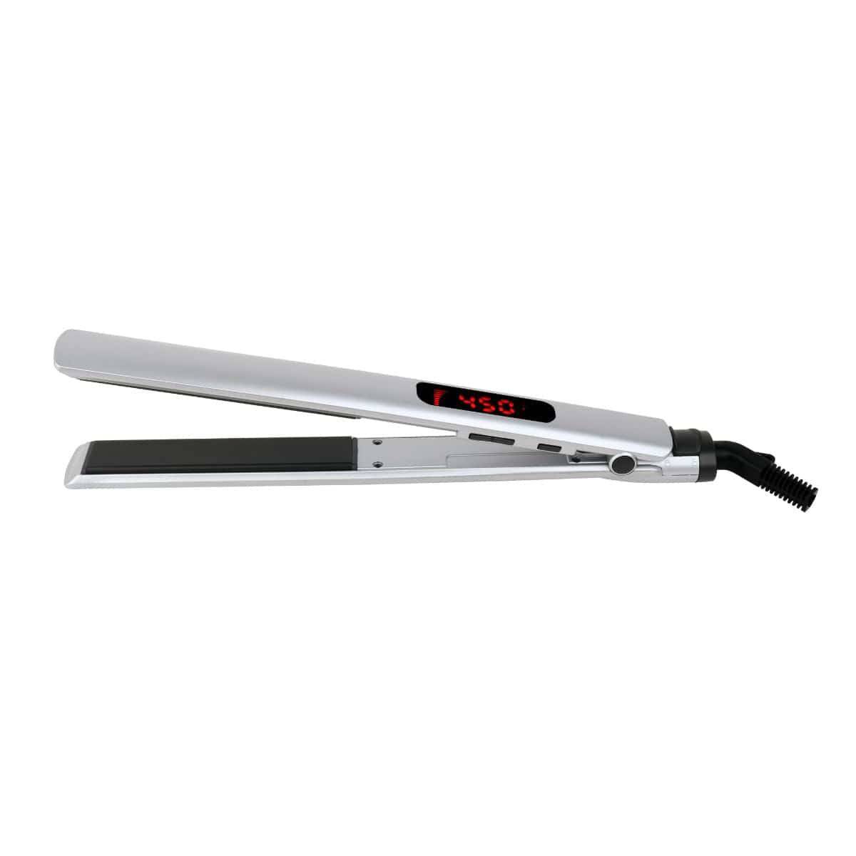 Luxury Straightener with Extra Long Plates - Silver