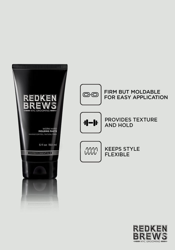Redken Brews Work Hard Molding Paste - Styling Paste For Men