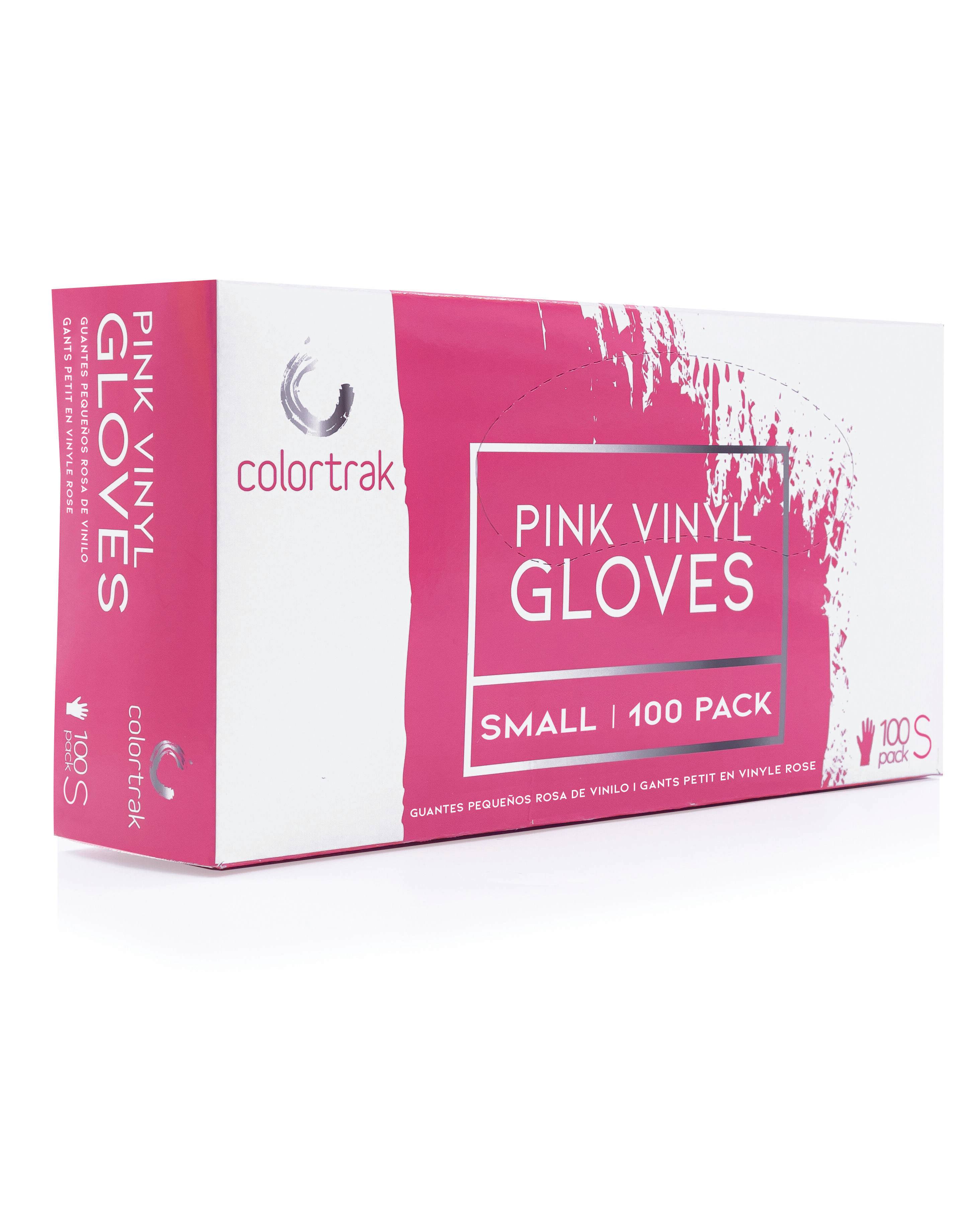 Colortrak 100ct Pink Vinyl Gloves