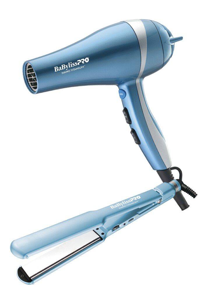BaBylissPRO Nano Titanium Dryer + Flat Iron