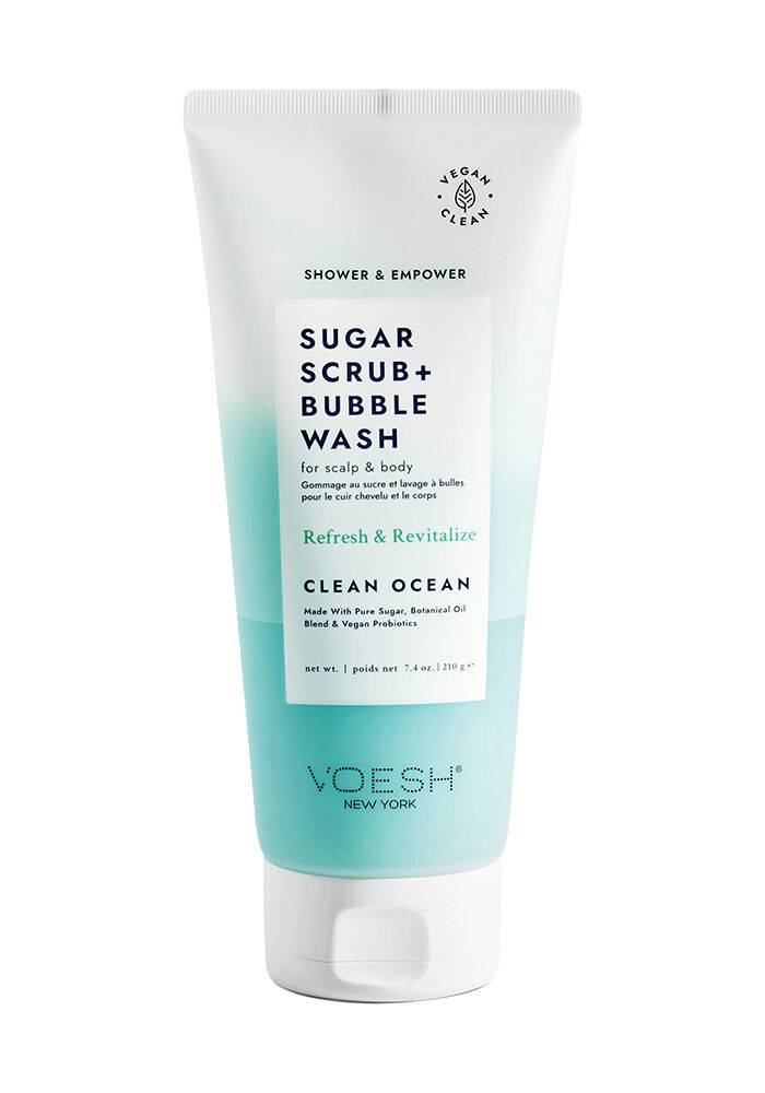 Sugar Scrub + Bubble Wash For Scalp and Body - Clean Ocean