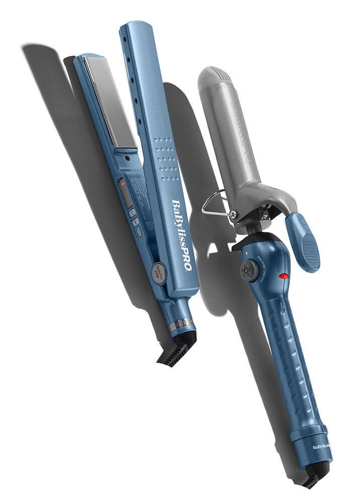 1 1/4" Digital Ionic Flat Iron & 1 1/4" Spring Curling Iron Duo