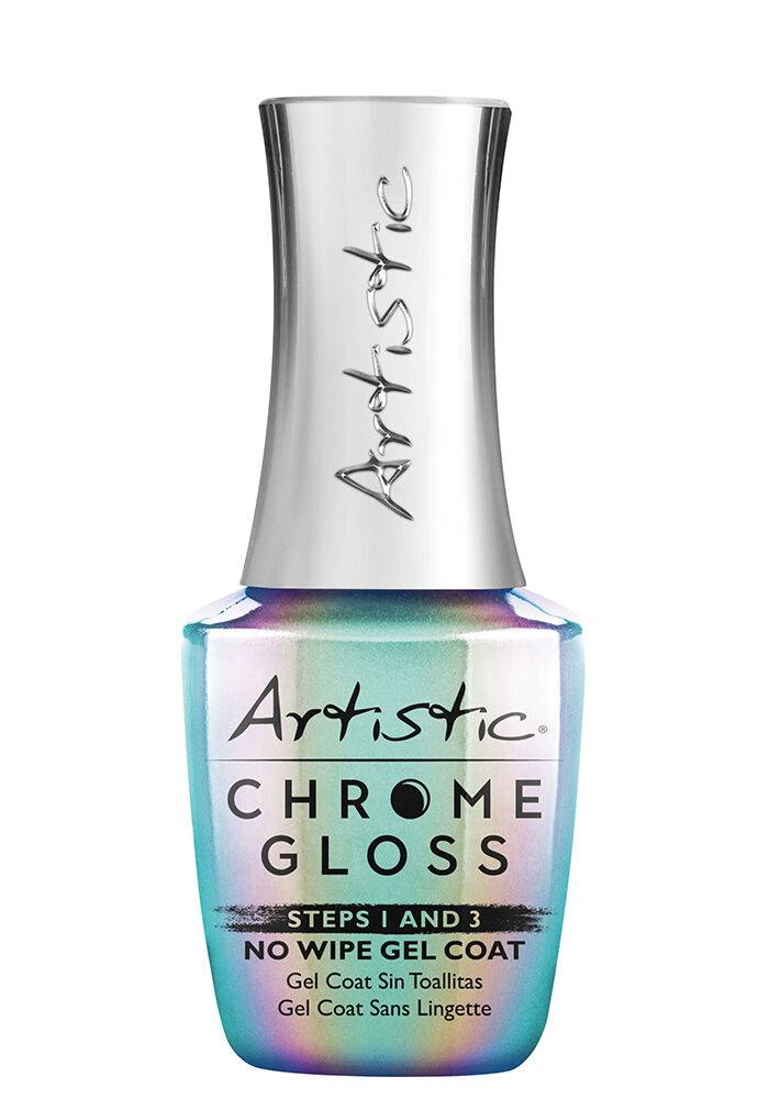 Artistic Nail Design Chrome Gloss No Wipe