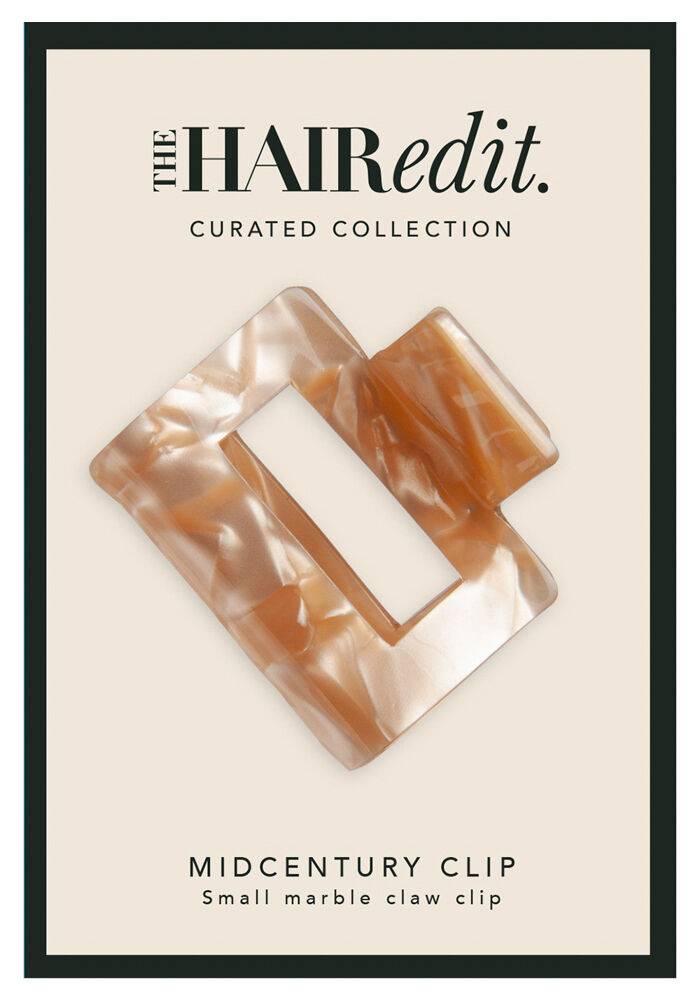 Mid-Century Marble Claw Clip