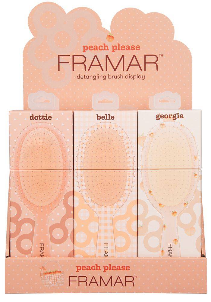 Peach Please Detangle Brush Display