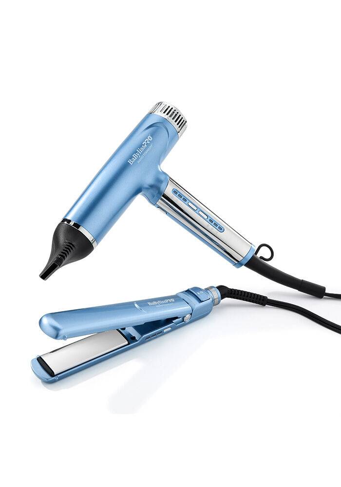 Nano Light Ionic Dryer & Compact Ultra-Thin Flat Iron Duo