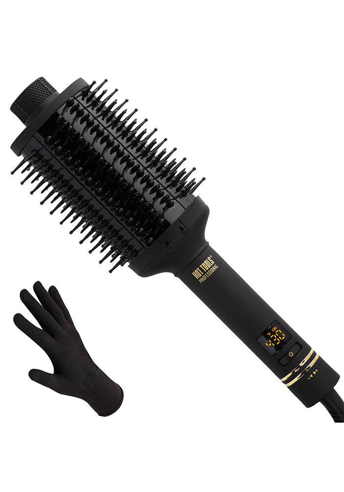 Pro Artist Black Gold Heated Hair Styling Oval Brush