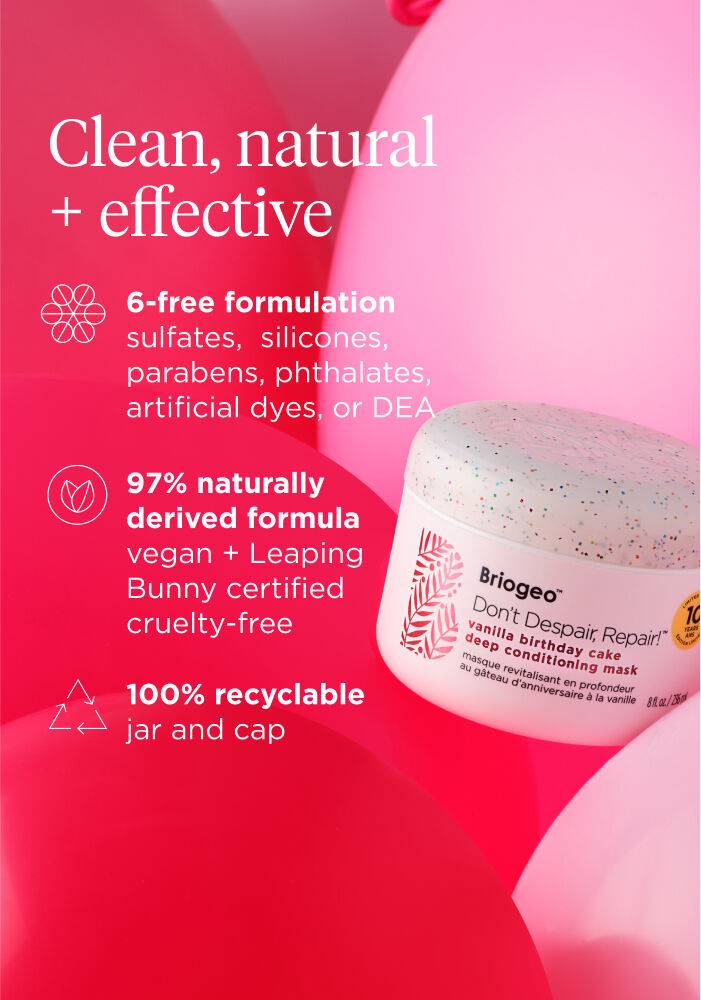 Briogeo Vanilla Birthday Cake Deep Conditiong Mask Limited Edition